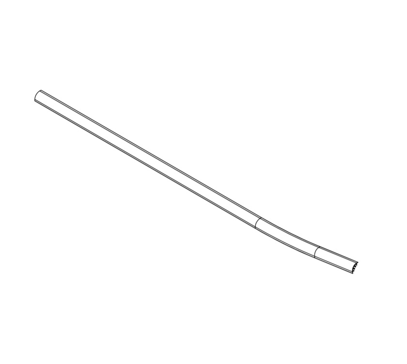 AH3 81-6 Curved Roof Middle O/S Rail - White