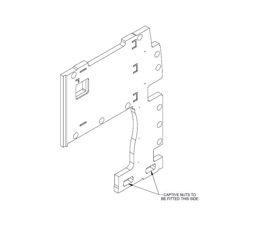 UN5 Unicorn V COD Chest of Drawers Side Panel N/S (Revision C02, to suit Big Bear front blinds)