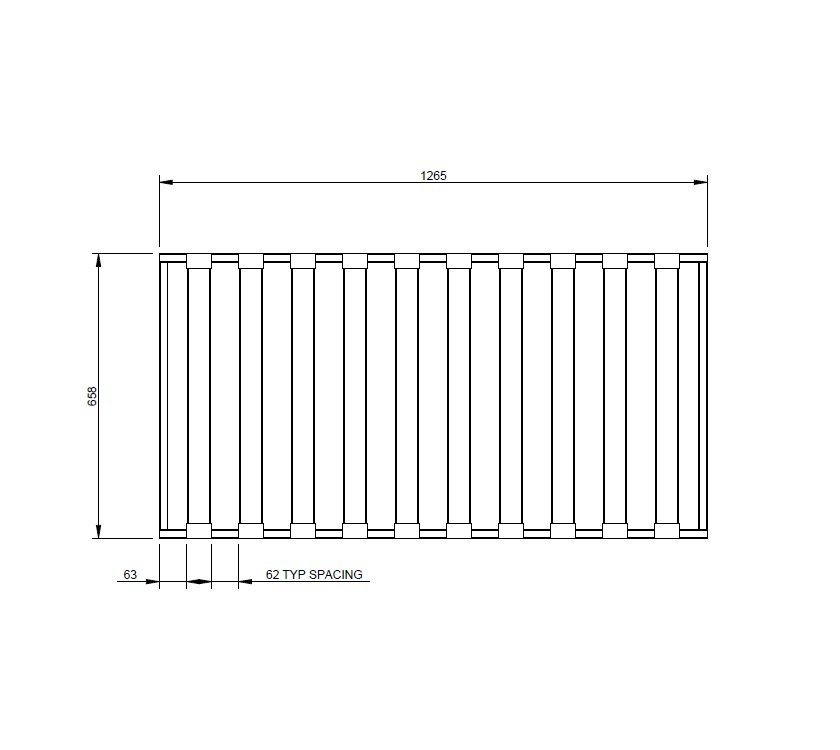 UN4 Island Lift Up Split Bed Frame (replaces 1344316)