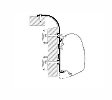 THULE Omnistor 5200 Awning Bracket Adaptor Kit for Bailey Motorhomes