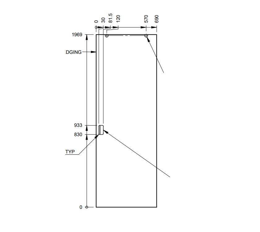 AH3 79-4I Sliding Bedroom Door