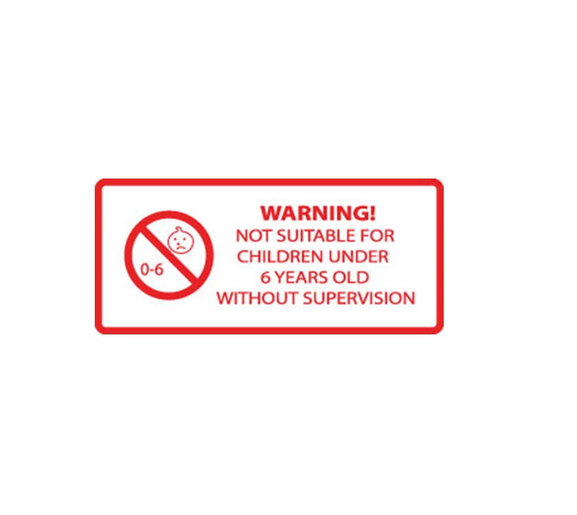 Child Supervision Bunk Warning Label