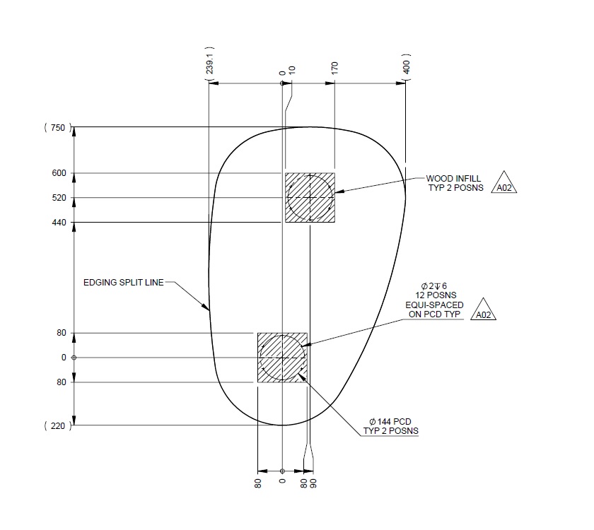 Autograph II 79-4 79-4T Lounge Table Top