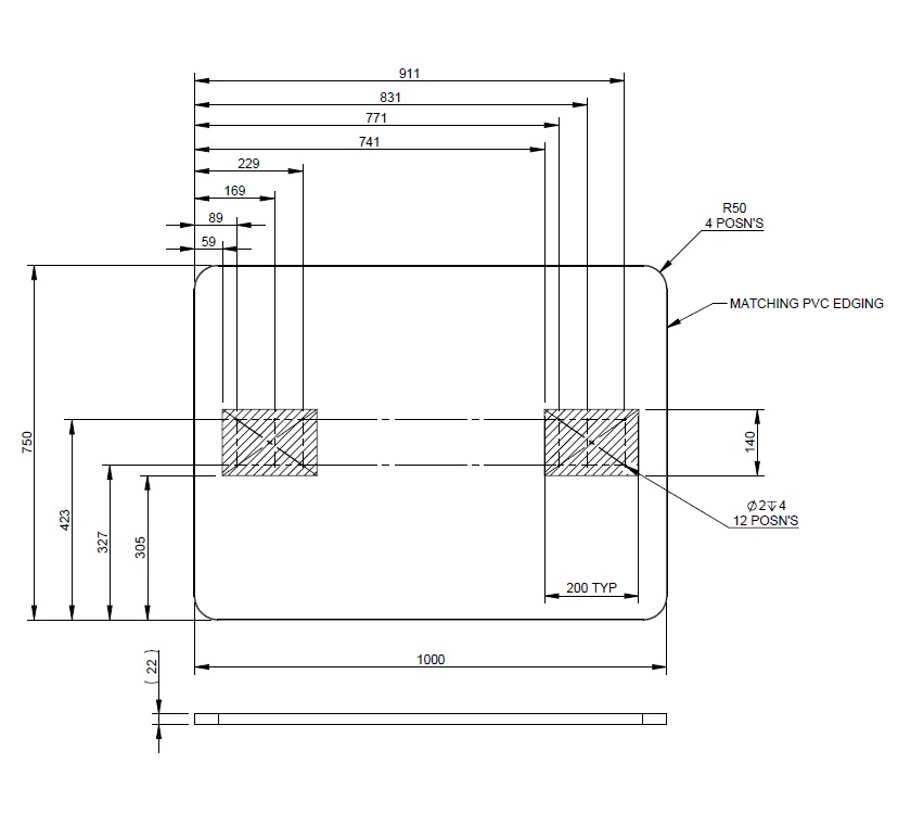Autograph II 79-6 Free Standing Table Top (RevA01)