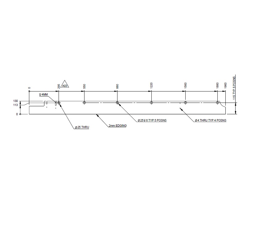 Uni III Cab Pam Bedroom Sliding Door Cheek O/S