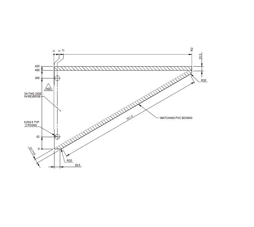 UN4 Cab Pam N/S Dressing Unit Worktop (Rev A02)