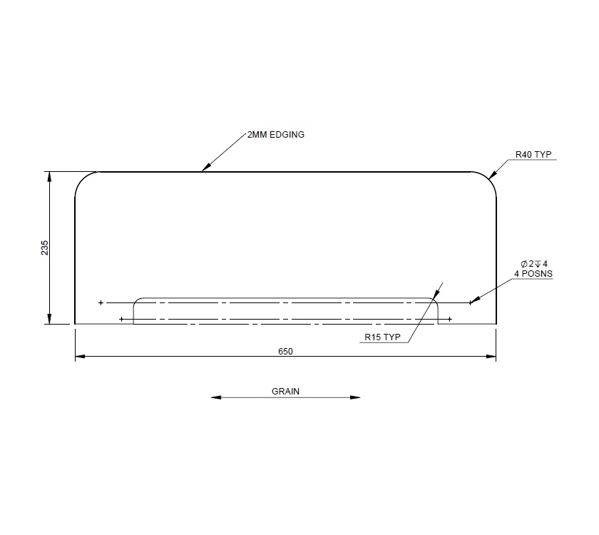 UN4 Segovia Fold Out Bunk Front Retainer