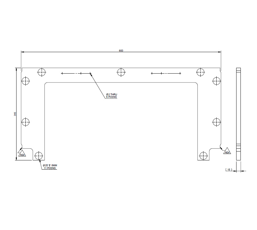 Read more about PX1 STD Front Bunk Hinge Support Leg product image