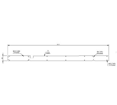 PX1 N/S 6' Front Bunk Top Support Panel