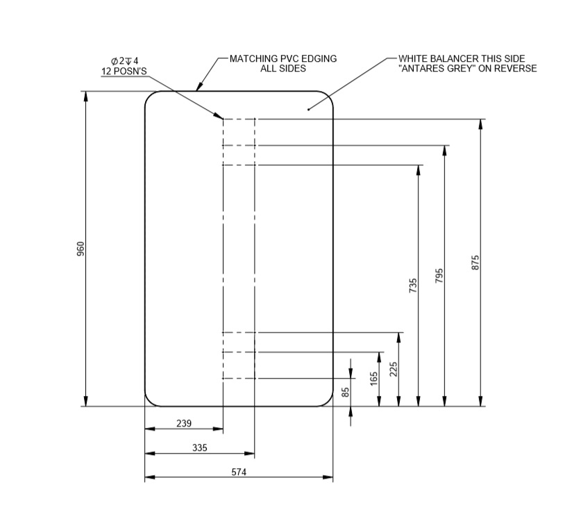 AL1 Free Standing Table Top (Revison A01)