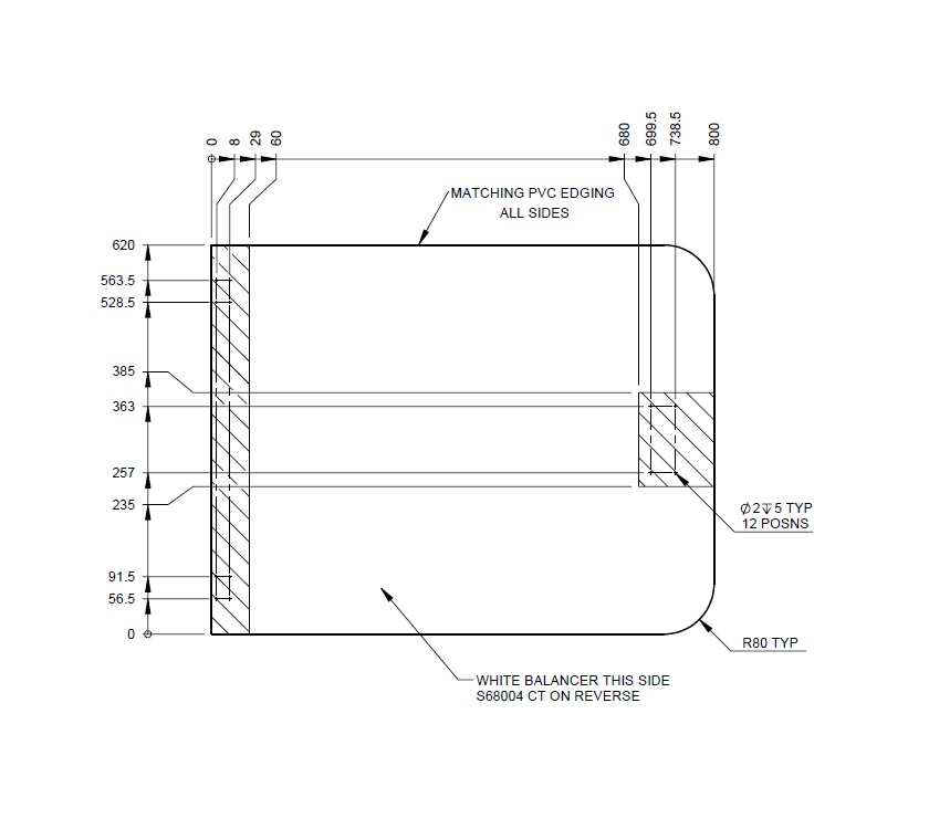 PS6 G-Shape Lounge Dinette Table Top (Revison A02)