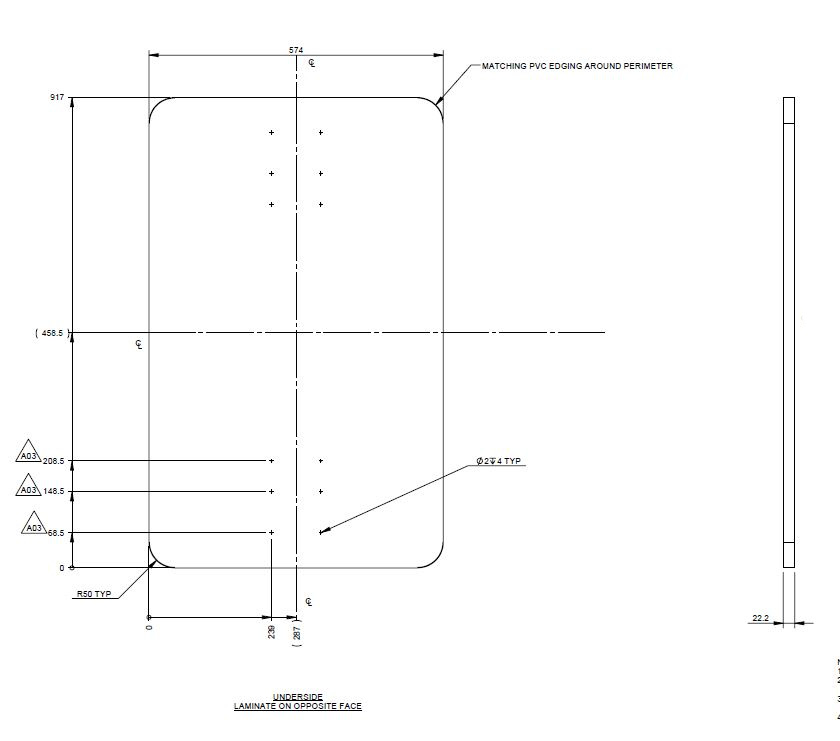 Read more about AE2 59-2 Front Lounge Freestanding Table Top (A03) product image
