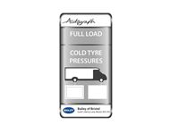 AH3 69-2 Tyre Pressure Label Decal