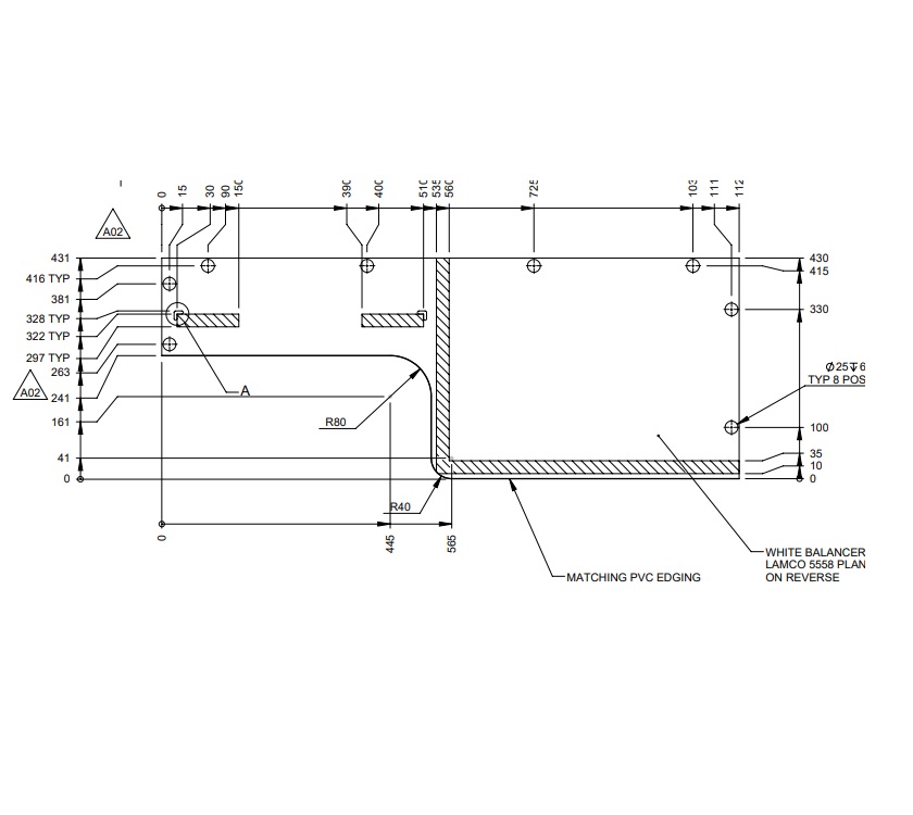 Read more about AH3 79-2 & 79-4F Bedroom O/S Worktop product image