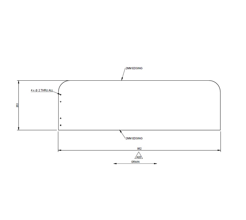 Read more about EV1 75-4DL Fall Out Board Back Cheek product image