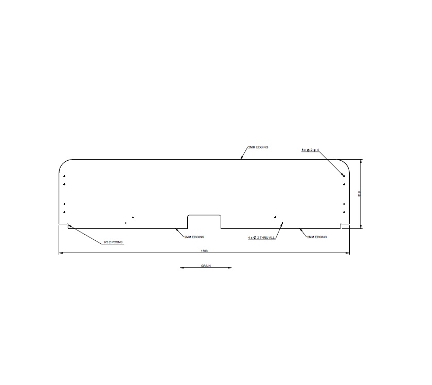 EV1 75-4DL Fall Out Board Cheek