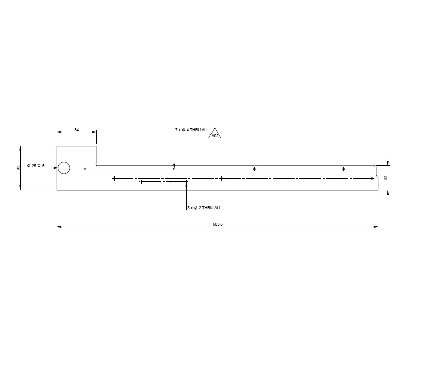 AG2 STD FRONT BUNK HINGE SUPPORT