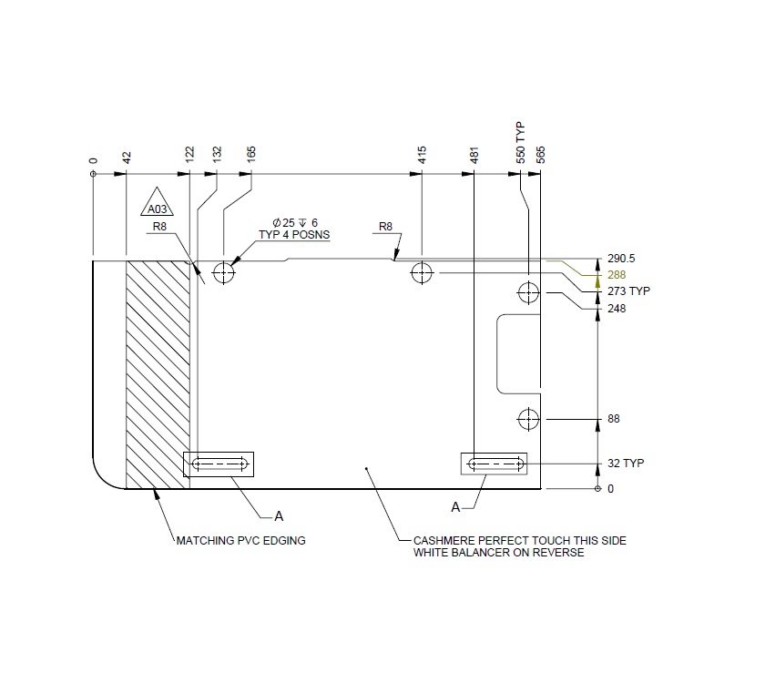 Read more about UN5 VIGO L/H BEDROOM ROBE WORKTOP product image