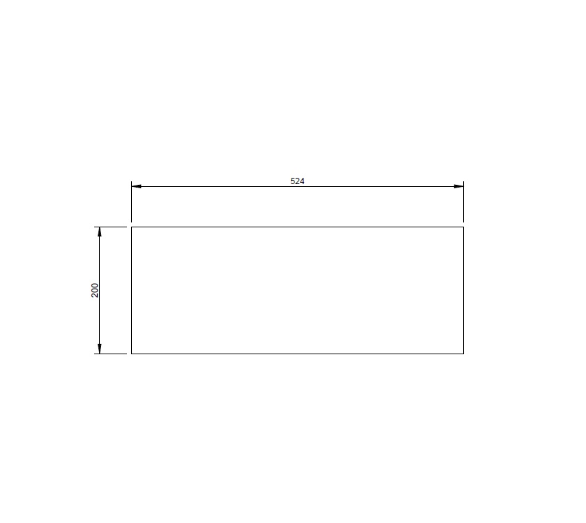 AH3 Fridge Baffle Top/Bottom 524x200x12mm
