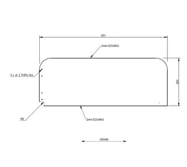 EV1 75-4DL Fall Out Board Front - Popper