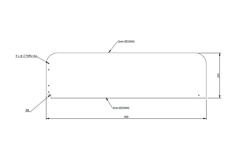 EV1 75-4DL Fall Out Board Back Cheek - Popper