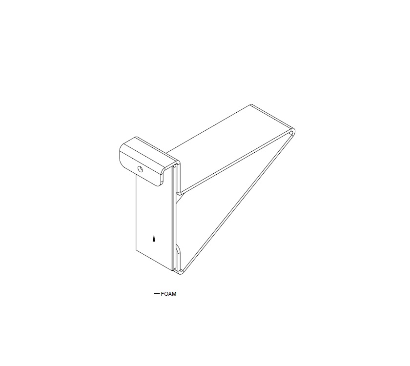 ADR Adamo Front Bed Support Bracket 2.5mm (revision A03) - to fit 12mm panel