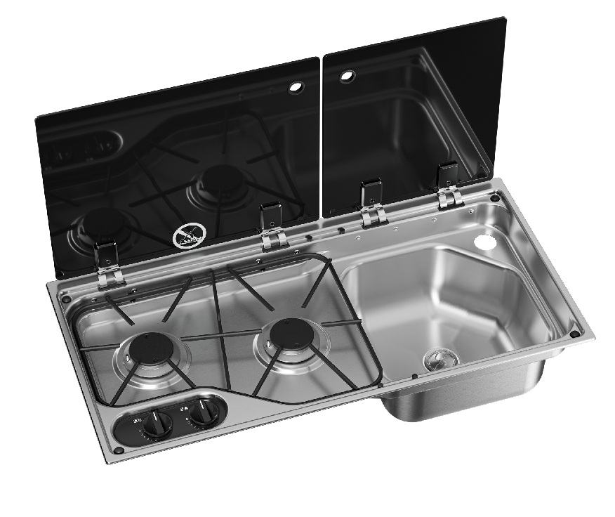 Dometic CVC1700G 2 Burner Combination Sink & Hob RVOEM+ R/H