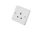 White 230v Unswitched Mains 3 Pin Socket