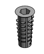 CONE SHAPE D INSERT NUT M6 x 13.0mm PRIMA Leisure