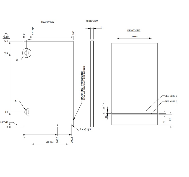 Read more about EV1 Adamo 69-4 Kitchen R/H Door 300 x 550mm (A02) product image