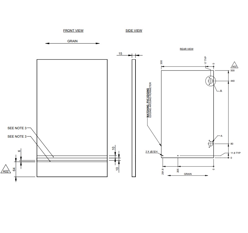 Read more about EV1 Adamo 69-4 Kitchen L/H Door 300 x 550mm (A02) product image