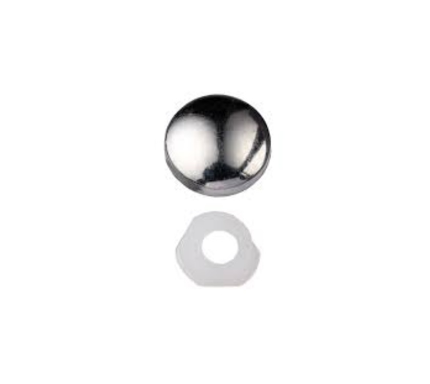 Chrome Mirror Screw Cap and Washer - 15mm