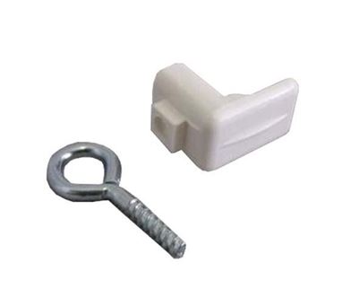 White Curtain Track Endstop