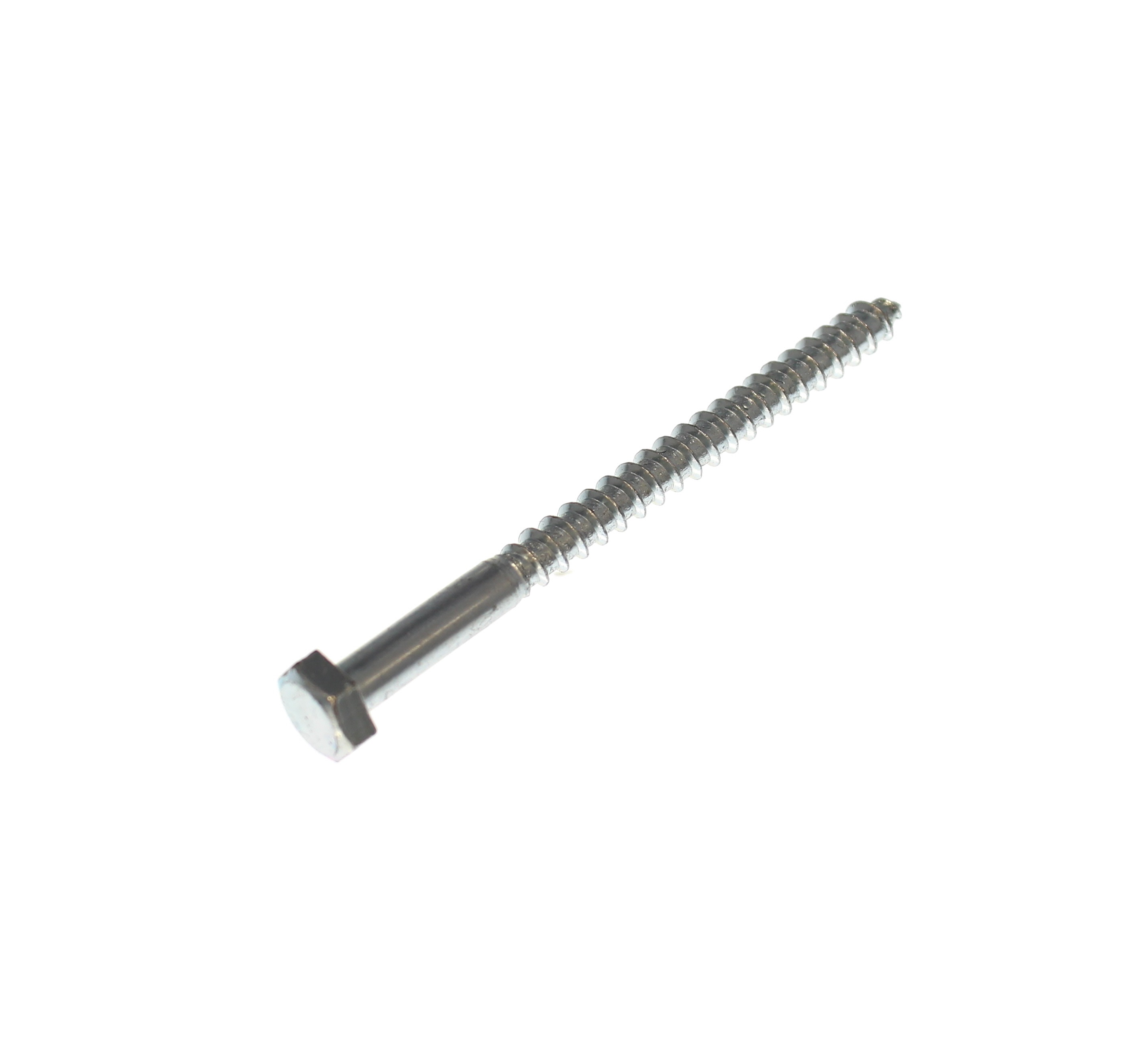 M6 X 80 Hex Head Coach Screw BZP
