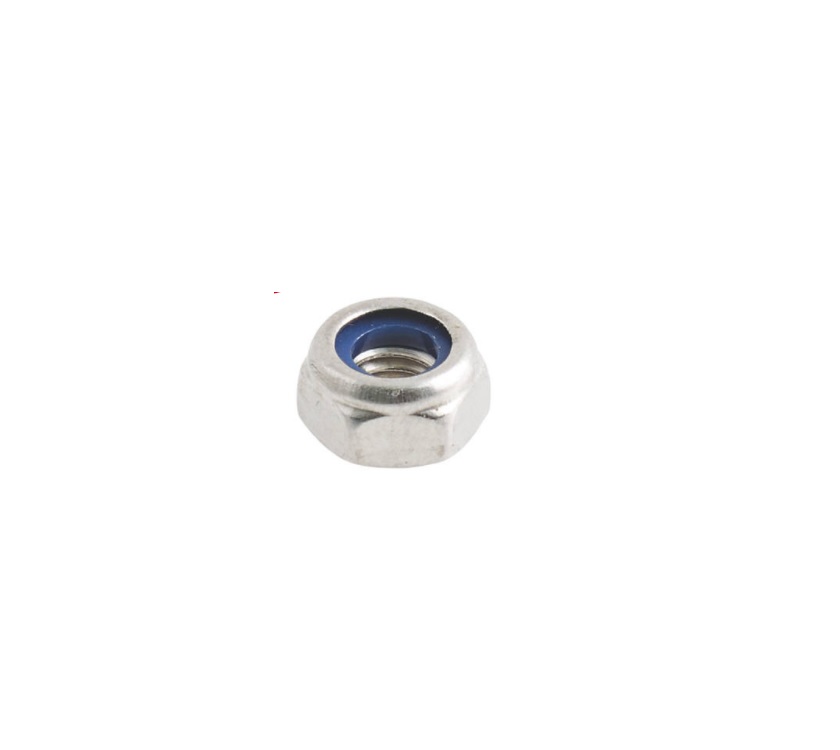 M6 Nylon Nut - Stainless Steel (Nyloc)