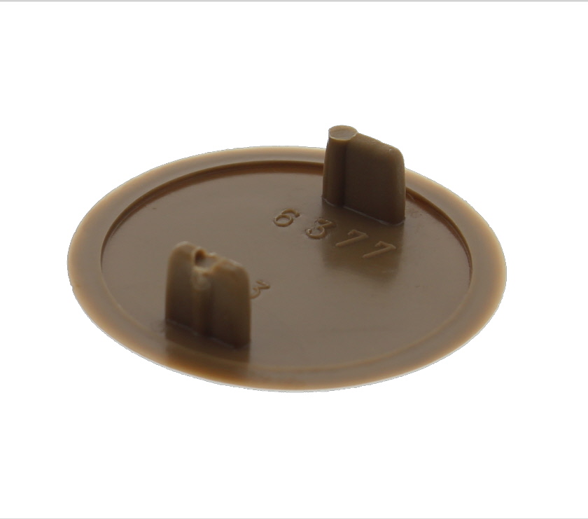 9mm KD Fitting Cap - Mid Brown - 30mm diameter