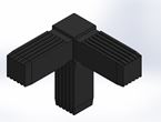 3 Way Corner Tube Connector (TYPE 2, 25 x 1.5)