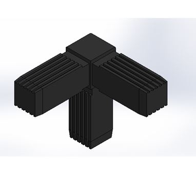 3 Way Corner Tube Connector (TYPE 2, 25 x 1.5)