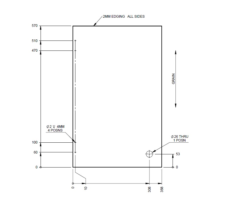 Read more about PX1 Kitchen L/H Cupboard Door 570x358x15mm (A03) product image