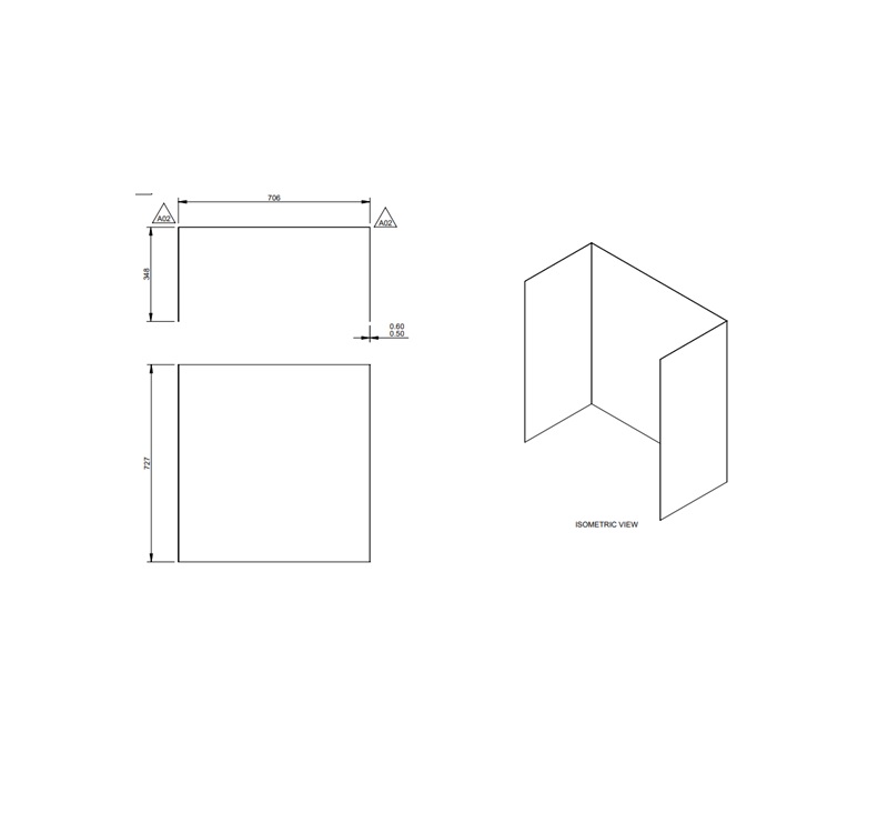 PMA STD Kitchen Gas Box Aluminium 1402x727
