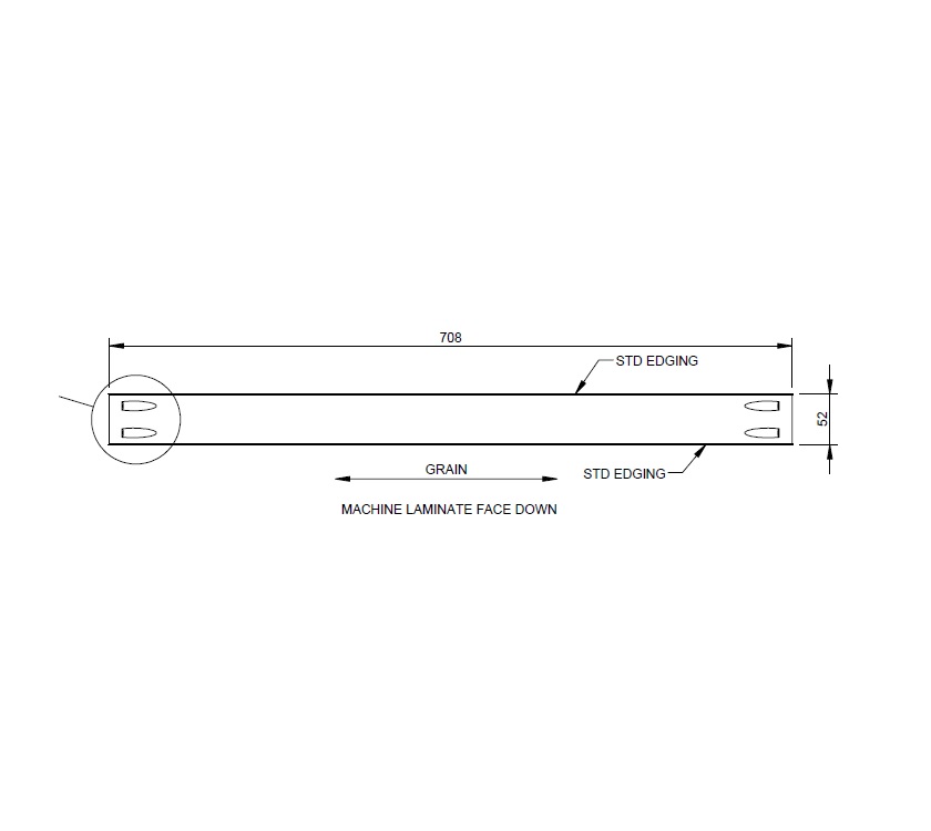 Read more about PX1 Kitchen Drawer Header 708x52x18mm product image