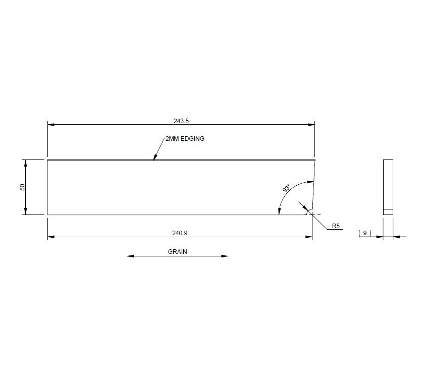 AG1 STD Cutlery Drawer Mid Divider