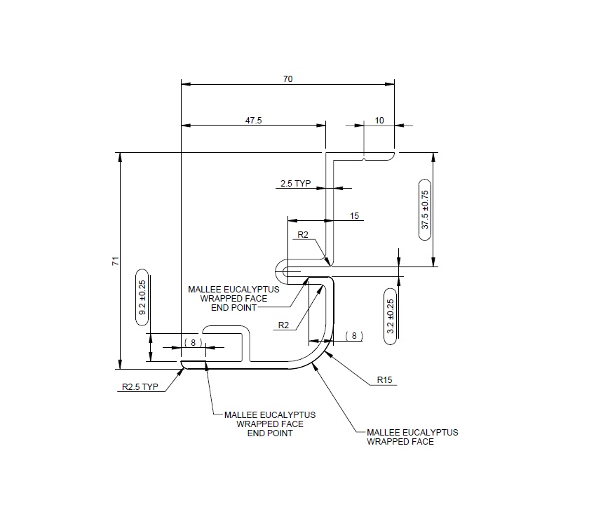 Read more about AG1 STD Kitchen Sockets / Splashback Extrusion product image