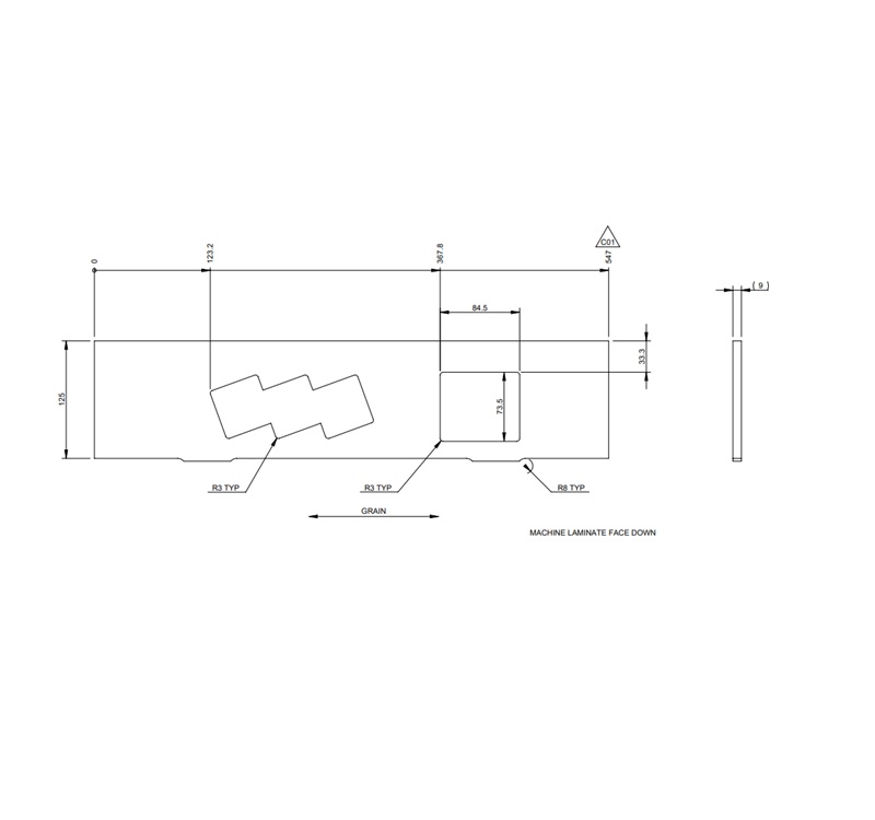 AG1 STD KITCHEN SOCKET HOUSING FASCIA