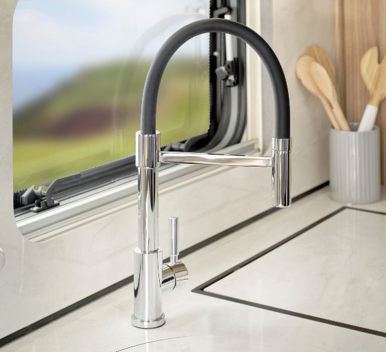 Dual Tone Flexi-Head Kitchen Tap - Chrome/Black