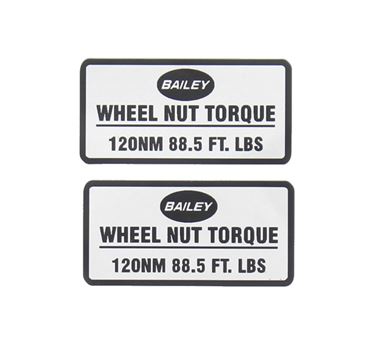 Silver Wheel Nut Torque Label (120NM) Pair