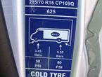 Approach 625SE Tyre Pressure Label