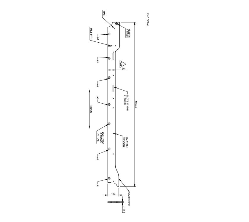 PS6 Rimini R/H Fridge Locker Full Height End Panel