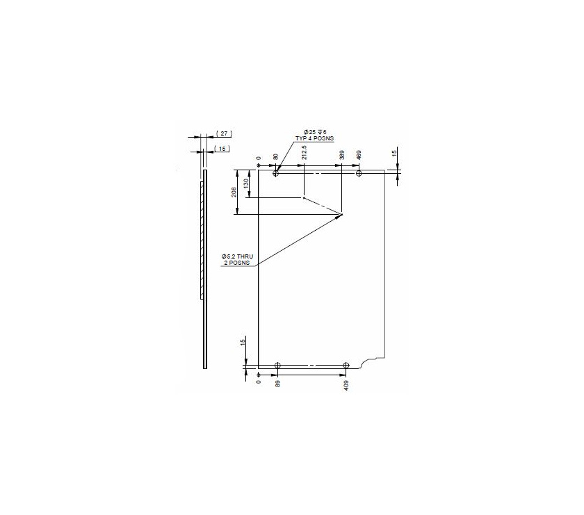 Read more about PX1 PS6 Fridge Unit R/H End Panel product image