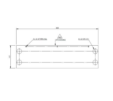 AG2 LISBON FRIGE TOP VENT DELECTOR FRONT